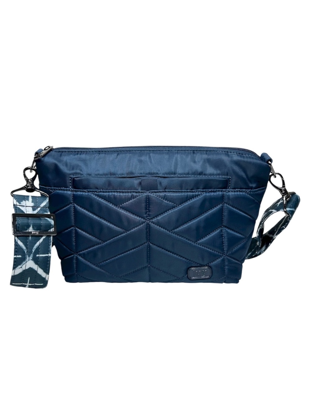 Lug Flare Quilted Blue Pattern Strap Durable Versatile Lightweight Crossbody Bag